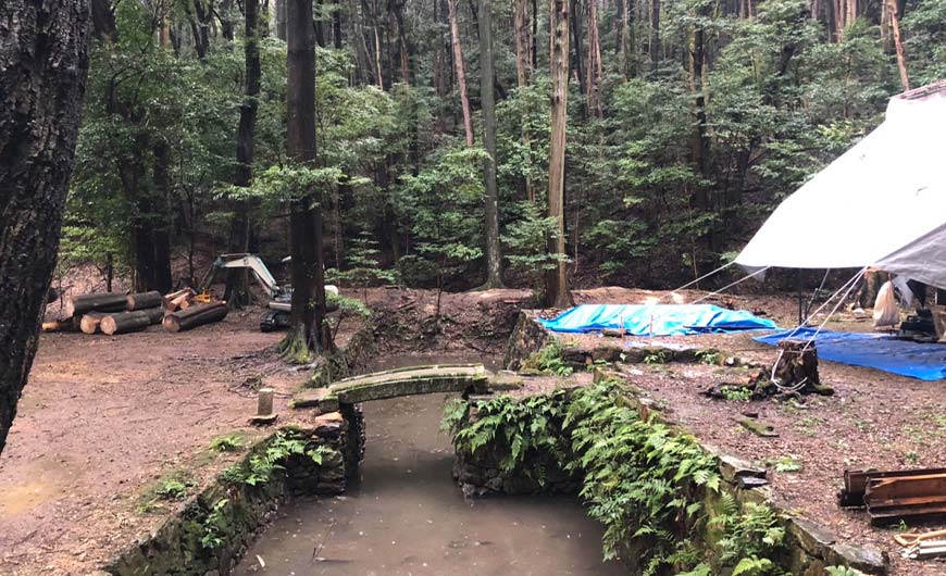 青龍殿 周辺整備の様子2